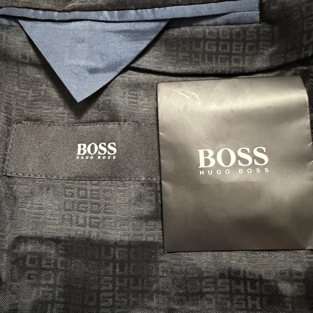 Hugo Boss Pasini2 Blue Birdseye Blazer 42S Guabello Italian Fabric 2BTN *flaw*